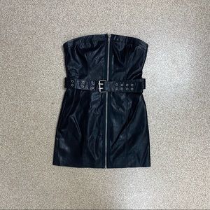 Pleather strapless mini dress forever 21 medium